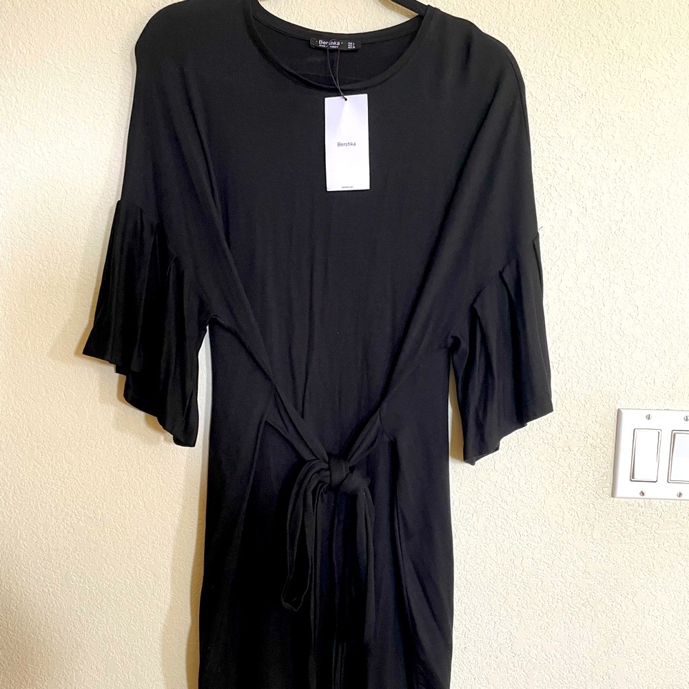 Bershka black shirt dress